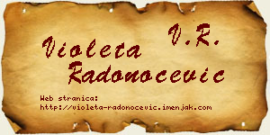 Violeta Radonoćević vizit kartica